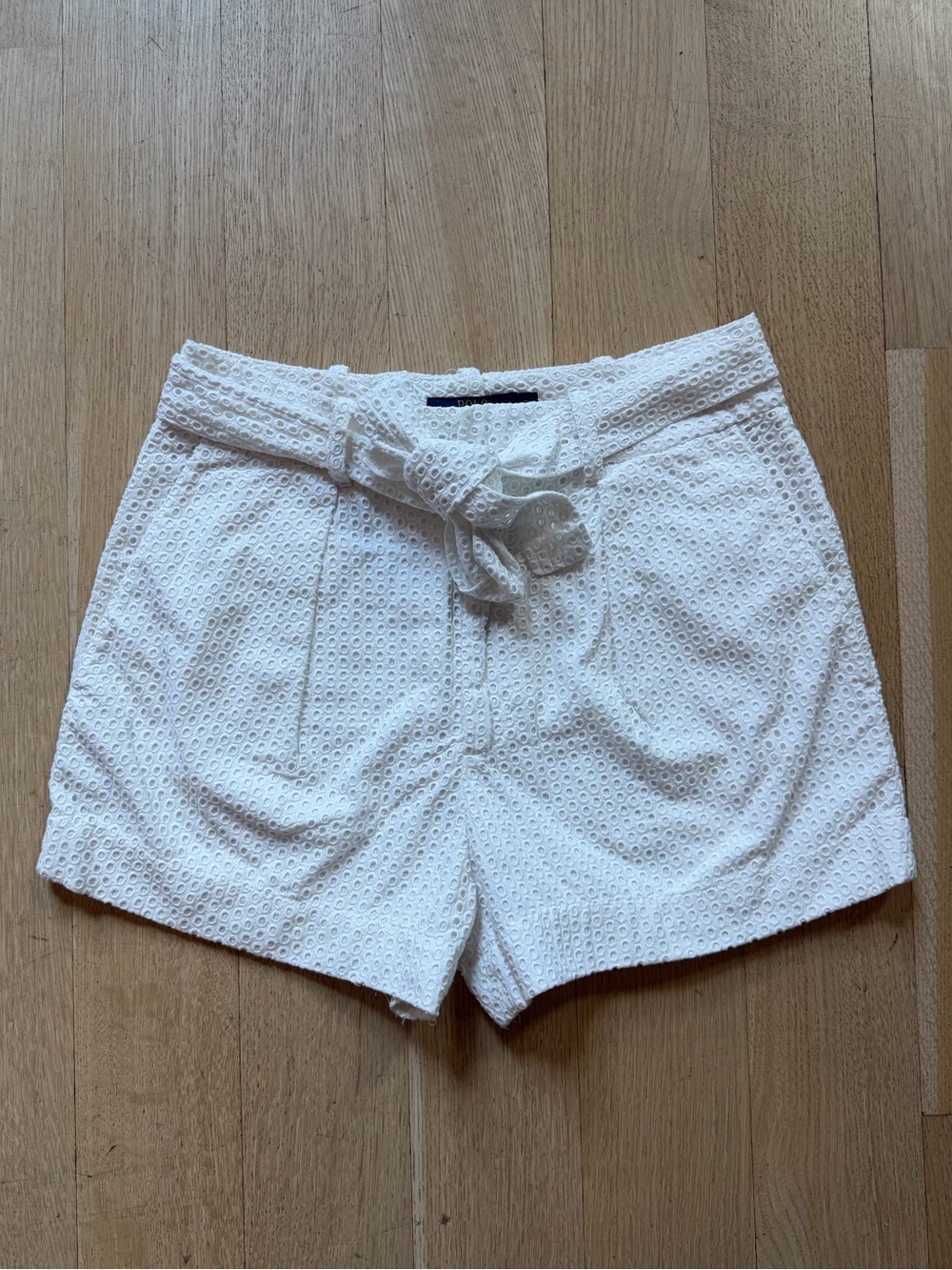 Polo Ralph Lauren White Eyelet Tie-Waist Women's Shorts size 6